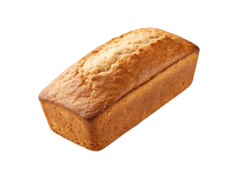 Freshly baked loaf of bread with golden crust and soft interior png