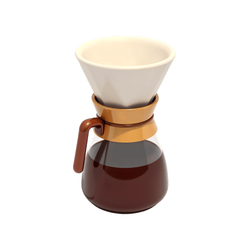 Coffee Dripper Showcasing Delicate Brewing Process png