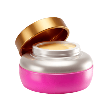 Luxurious cream in a stylish container with a golden lid png