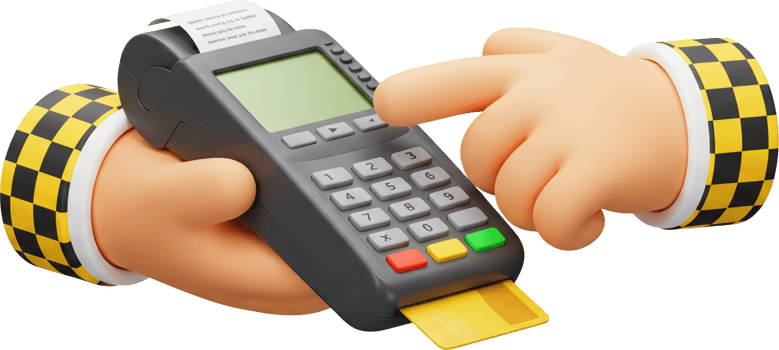 3D Rendered Hand Using a POS Terminal, Secure Payment and Financial Transaction Concept png