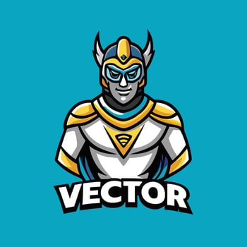 Logo Illustration of a Superhero Mascot Character Named Max vector