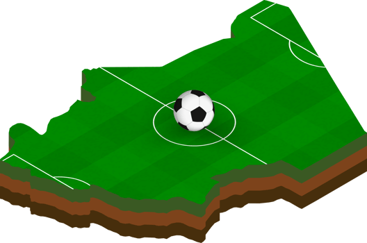 Isometric map of Chad with football field. png