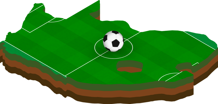 Isometric map of South Africa with football field. png
