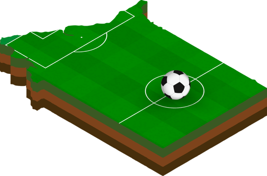 Isometric map of Equatorial Guinea with football field. png
