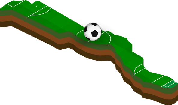 Isometric map of Gambia with football field. png