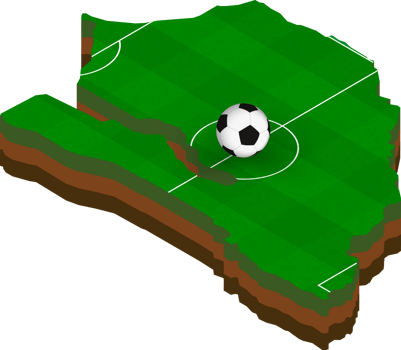 Isometric map of Senegal with football field. png