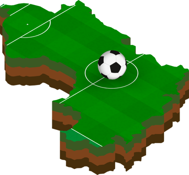 Isometric map of Guinea with football field. png