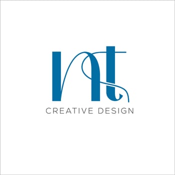 nt initial logo design vector