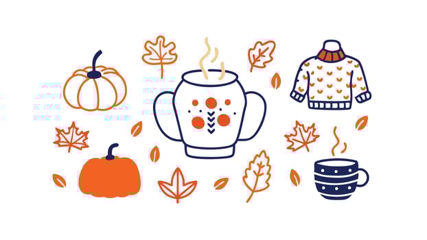 Cute Birds, Trees, Flowers, and Leaves Nature Illustration vector