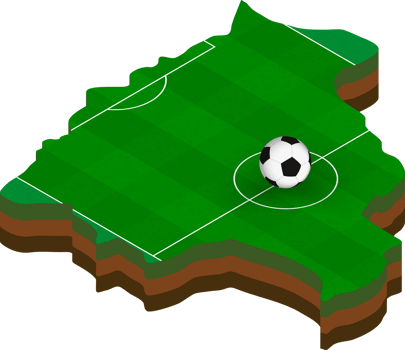 Isometric map of Bolivia with football field. png