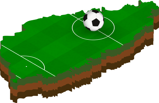 Isometric map of Saint Lucia with football field. png