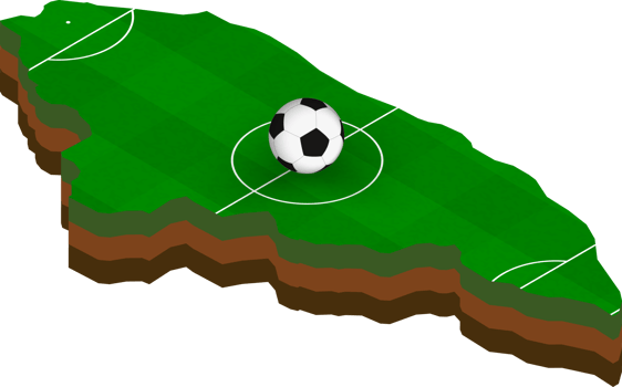 Isometric map of Honduras with football field. png