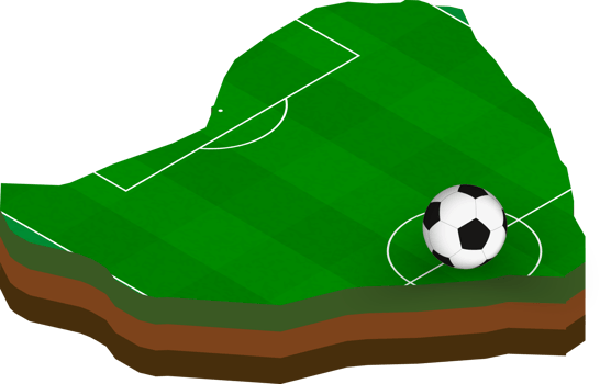 Isometric map of French Guiana with football field. png