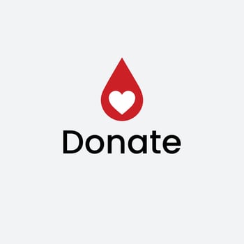 Blood Drop donate concept logo vector