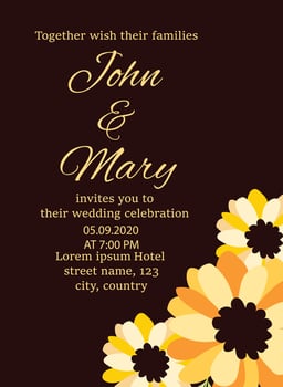 Classic Wedding Invitation Stock Art vector