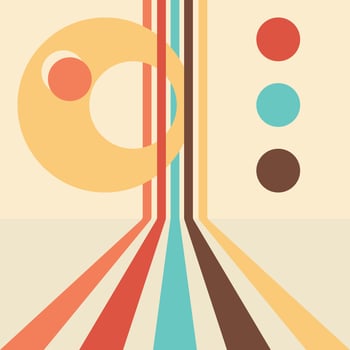 Vintage Bauhaus Skyline vector
