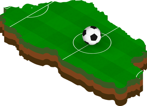 Isometric map of Bhutan with football field. png