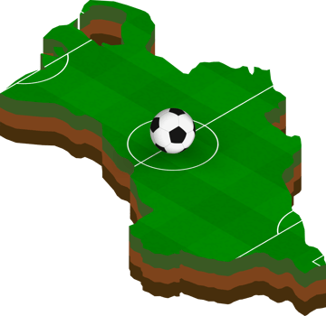 Isometric map of Turkmenistan with football field. png