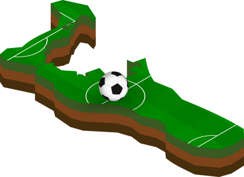 Isometric map of Cayman Islands with football field. png