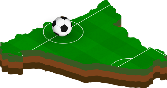 Isometric map of Catalonia with football field. png