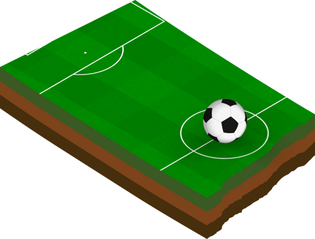 Isometric map of North Dakota with football field. png