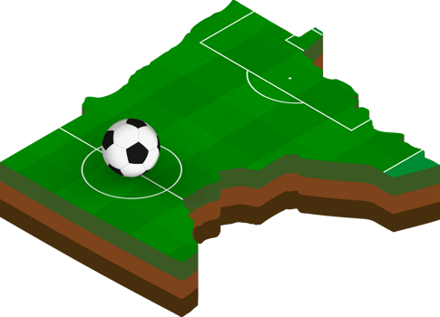 Isometric map of Minnesota with football field. png
