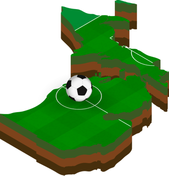 Isometric map of Michigan with football field. png