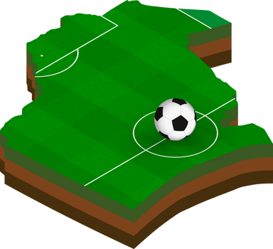 Isometric map of Wisconsin with football field. png