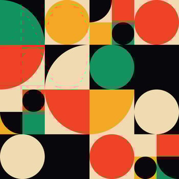 Bauhaus Vintage Color Print vector