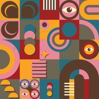 Vibrant Bauhaus Pattern vector
