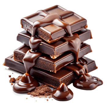 delicious chocolate bars is isolated on transparent background png