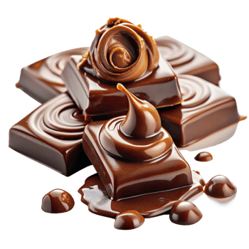melted chocolate treat is isolated on transparent background png