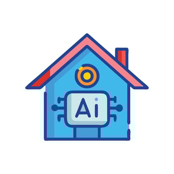 Innovative AI Home Robot Concept vector