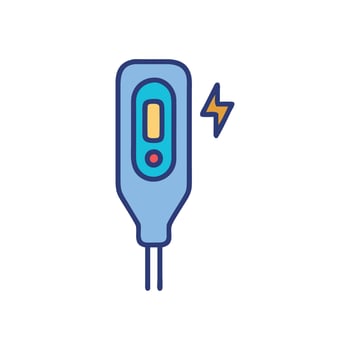 Innovative Electric Thermometer Concept vector