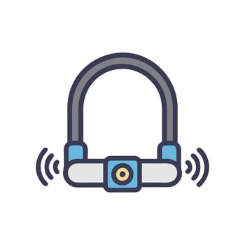 Innovative Smart Bike Lock Concept vector