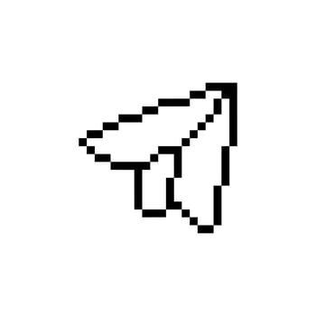 paper plane outline vector