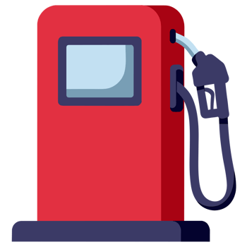 Illustration of Red Gas Pump png