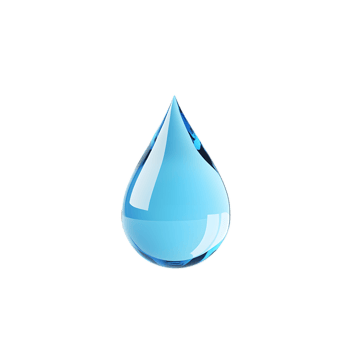 3D Rendered Minimalist Water Droplet Symbol for Ecology and Conservation png