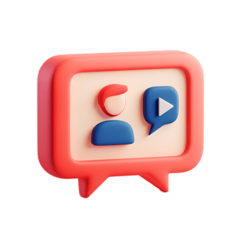 Colorful 3D Webinar Icon Depicting Modern Virtual Conference or Online Multimedia Presentation Platform png