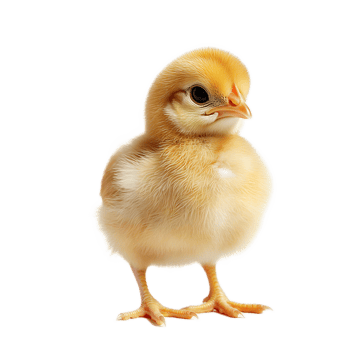 Adorable Fluffy Yellow Chick or Duckling Peeping Curiously from Egg in Spring Farm or Nature Setting png