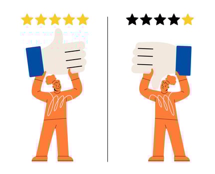 Customer feedback. Colorful illustration vector