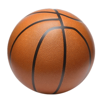 Closeup of a Vibrant Orange Basketball on a Hardwood Court png
