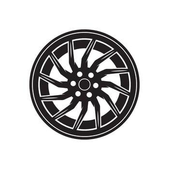 Car rim logo illustration design vector