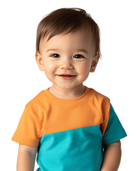 Cheerful Baby Boy with Bright Smile and Friendly Expression png