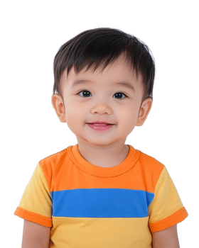 Cheerful Baby Boy with Bright Smile and Happy Expression in Casual Attire png