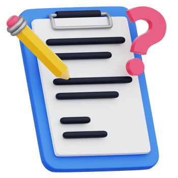 Clipboard with question mark icon png