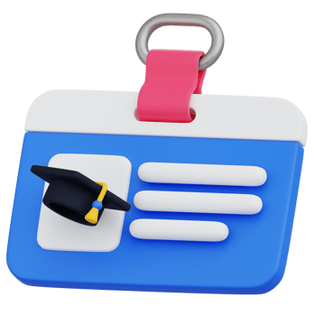 Student Identity 3D Icon png