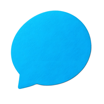 Minimalist Blue Speech Bubble Icon for Creative Communication and Dialogue png