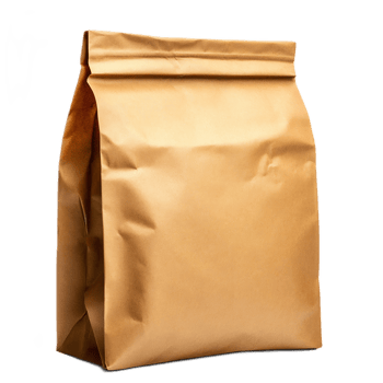 Brown Kraft Paper Packaging Bag or Sack Mockup on White Background png