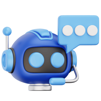 AI Chat Bot 3D Icon Object Element png